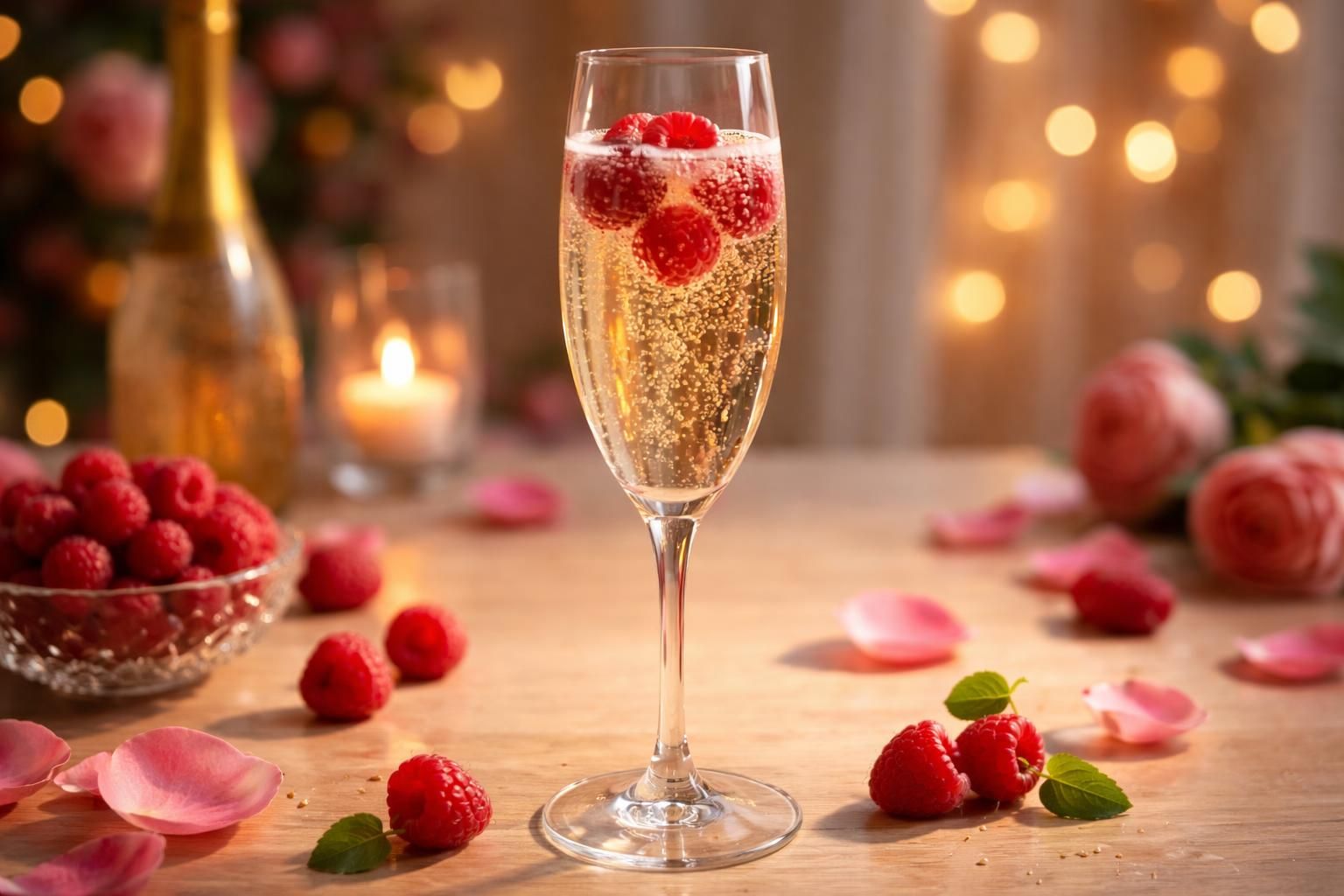 découvrez comment préparer un cocktail champagne et framboise irrésistible pour célébrer l'amour avec élégance et saveurs raffinées.
