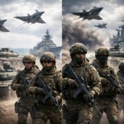 analyse approfondie comparant la puissance militaire de l'armée française et de l'armée russe, couvrant les forces, équipements et stratégies des deux nations.