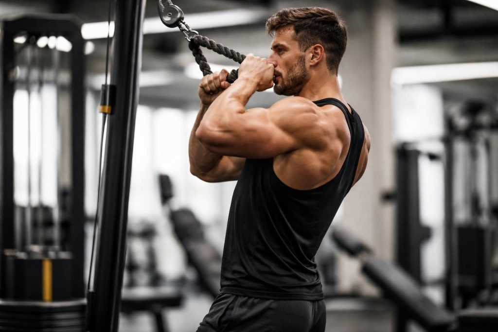 découvrez comment le face pull à la poulie haute peut transformer votre dos en sculptant et équilibrant vos muscles pour une posture parfaite et une silhouette athlétique.