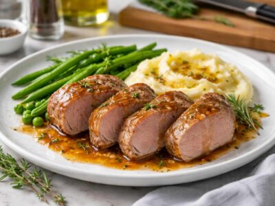découvrez la recette express du filet mignon de porc du chef, prête en seulement 10 minutes pour un repas savoureux et rapide.