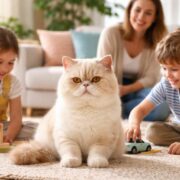 découvrez le chat à face plate, un compagnon idéal pour les familles grâce à son caractère doux et sa présence rassurante.