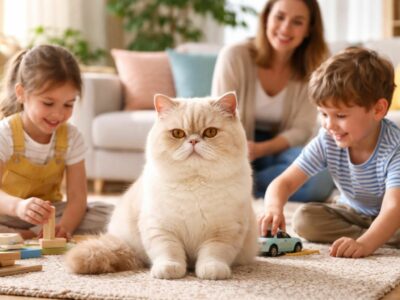 découvrez le chat à face plate, un compagnon idéal pour les familles grâce à son caractère doux et sa présence rassurante.