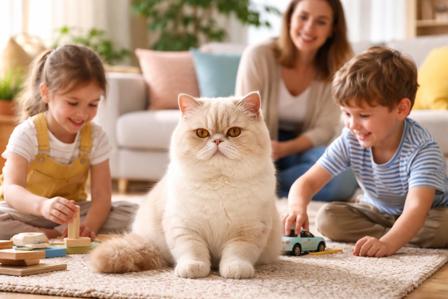 découvrez le chat à face plate, un compagnon idéal pour les familles grâce à son caractère doux et sa présence rassurante.