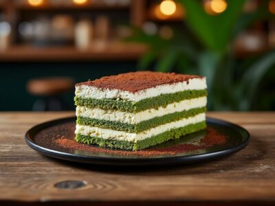découvrez le tiramisu au thé matcha michalak, un dessert délicat qui marie harmonieusement la douceur du mascarpone et l'amertume subtile du matcha. une expérience gustative unique à ne pas manquer pour les amateurs de saveurs raffinées.