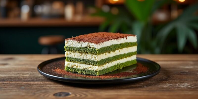 découvrez le tiramisu au thé matcha michalak, un dessert délicat qui marie harmonieusement la douceur du mascarpone et l'amertume subtile du matcha. une expérience gustative unique à ne pas manquer pour les amateurs de saveurs raffinées.