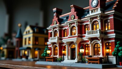 découvrez la mairie lego creator expert, un chef-d'œuvre à deux niveaux conçu pour les passionnés de construction. offrant des détails raffinés et un design authentique, ce set vous plongera dans l'univers captivant de la modélisation. parfait pour les amateurs et les collectionneurs, il promet des heures de créativité et de plaisir.