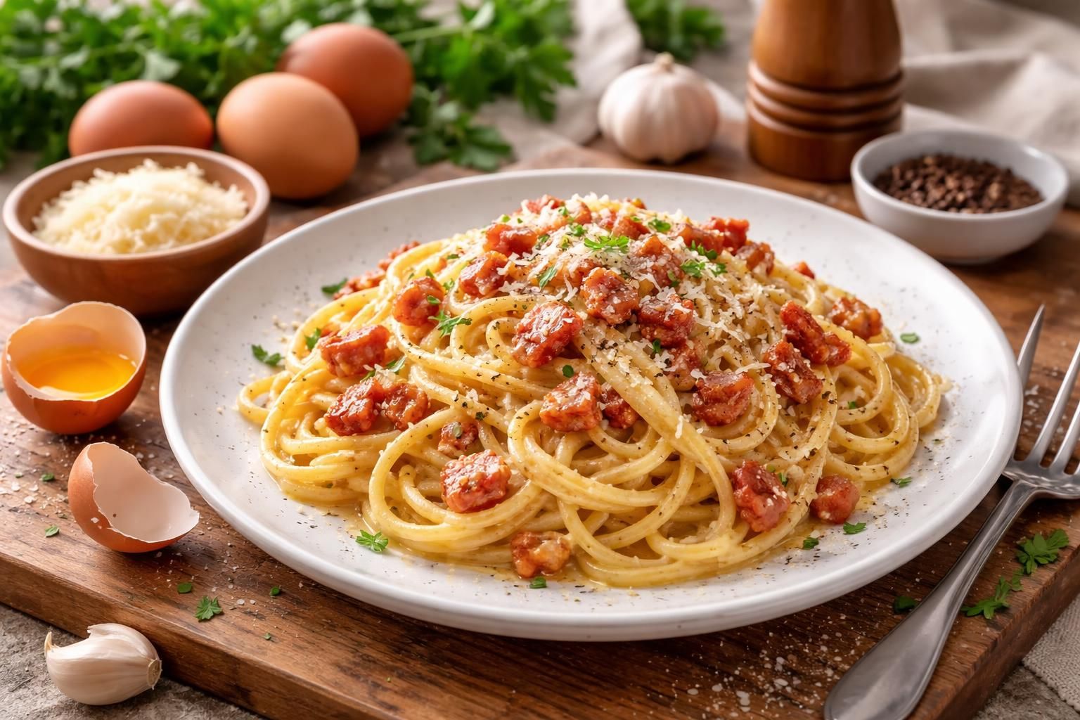 découvrez les secrets d'une carbonara express, facile et rapide à préparer, pour étonner vos invités avec un plat savoureux et authentique.