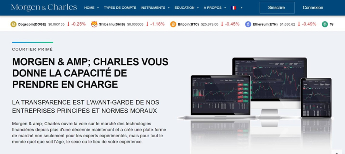 Morgen & Charles website