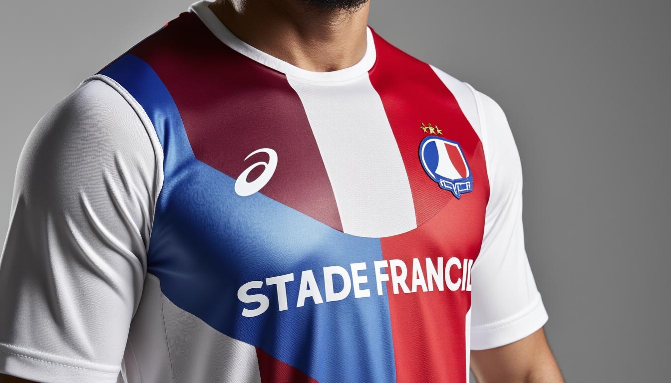découvrez le nouveau maillot du stade français asics, alliant style audacieux et performance optimale. conçu pour les passionnés de rugby, ce maillot vous assure confort et élégance sur le terrain comme en dehors. ne manquez pas l'opportunité de soutenir votre équipe avec un équipement à la pointe de la technologie.