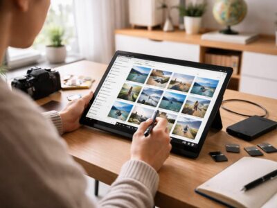 apprenez à trier et sauvegarder efficacement vos photos de voyage sur une tablette windows pour garder vos souvenirs bien organisés et accessibles.