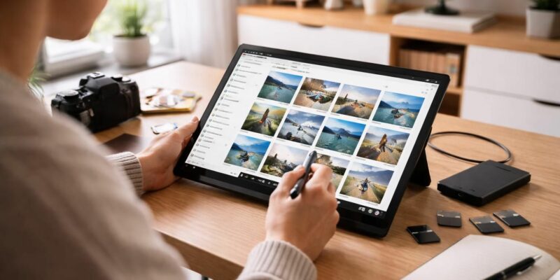 apprenez à trier et sauvegarder efficacement vos photos de voyage sur une tablette windows pour garder vos souvenirs bien organisés et accessibles.
