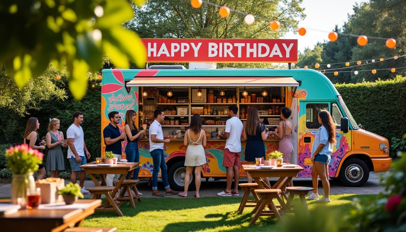 offrez à vos invités une expérience unique avec un food truck pour anniversaire ! rendez votre fête inoubliable grâce à un concept original, convivial et plein de saveurs.