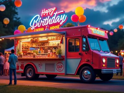 offrez une expérience gastronomique inoubliable à vos invités en louant un food truck original pour votre fête d'anniversaire. ambiance conviviale et menu sur mesure garantis !
