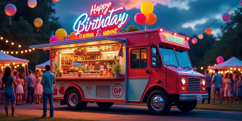 offrez une expérience gastronomique inoubliable à vos invités en louant un food truck original pour votre fête d'anniversaire. ambiance conviviale et menu sur mesure garantis !
