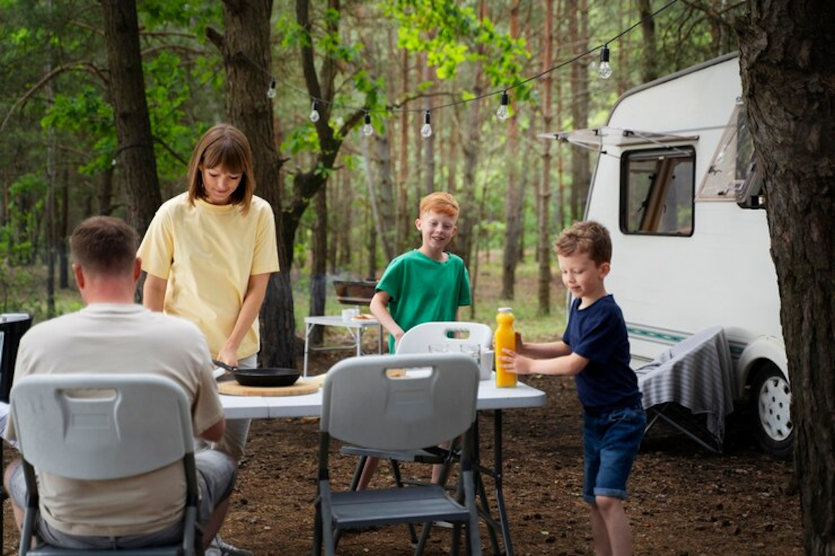 camper avec enfant